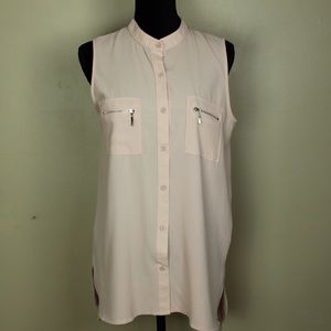 Love Richie sleeveless button down Blush Blouse